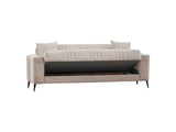 Adela Cream Convertible Sofa by Furnia at Eve Furniture