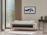 Adela Cream Convertible Sofa by Furnia at Eve Furniture