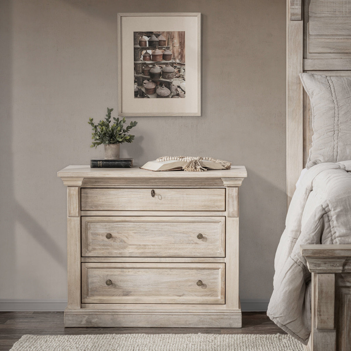 Adelaide 3 Drawer Nightstand by Classic Home at Eve Furniture