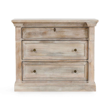 Adelaide 3 Drawer Nightstand - Cream Wash by Classic Home at Eve Furniture