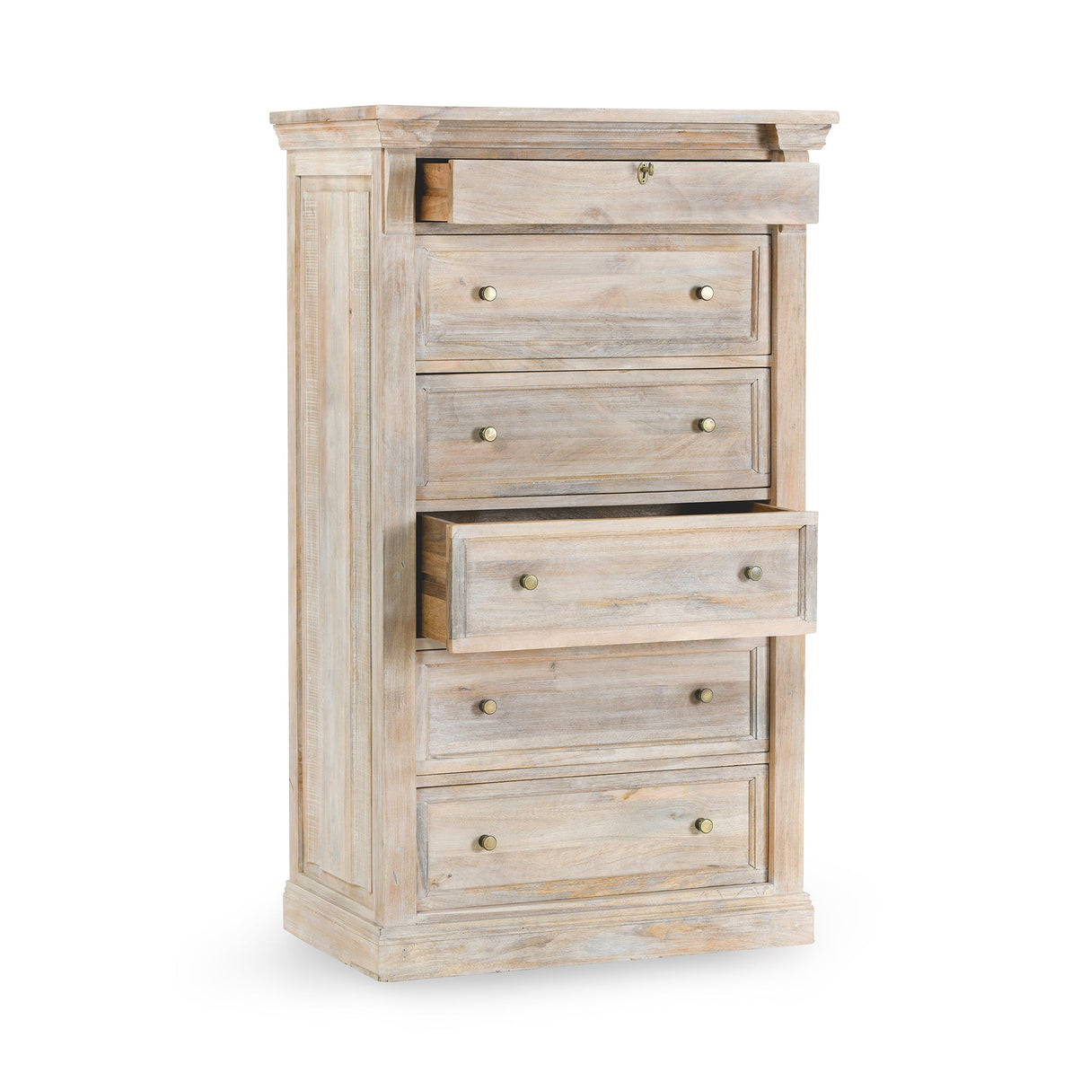 Adelaide 6 Drawer Chest - Cream Wash by Classic Home at Eve Furniture