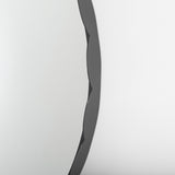 Adelaide Black Metal Scallop Edge Round Mirror by Mercana at Eve Furniture