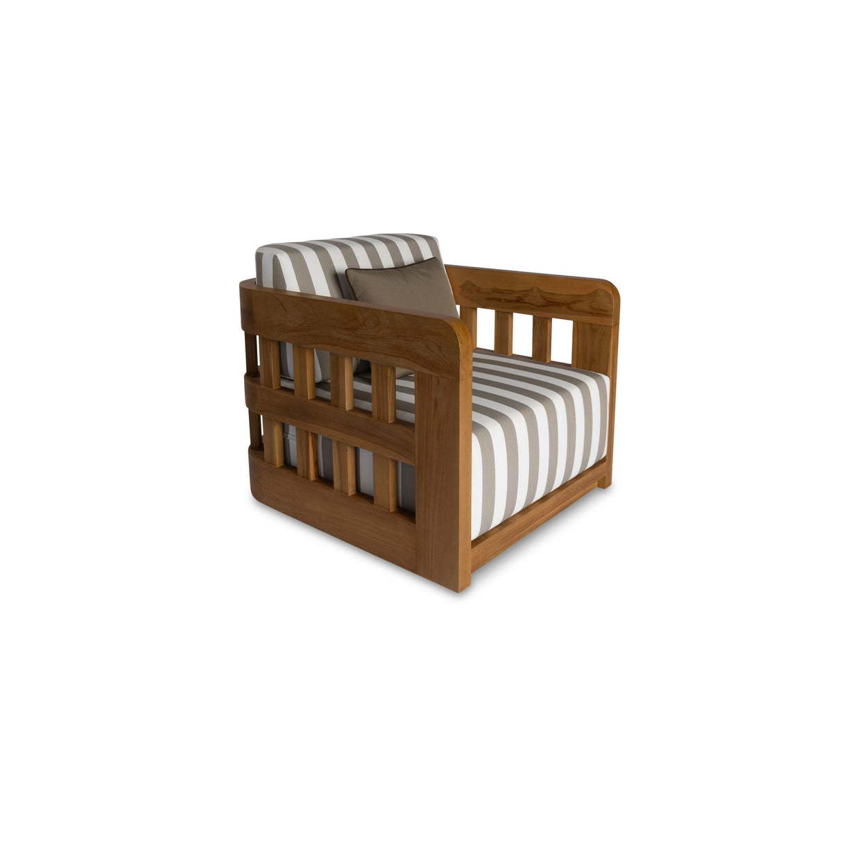 Adelaide Brown Stripe Outdoor Accent Chair by Moe's Home at Eve Furniture