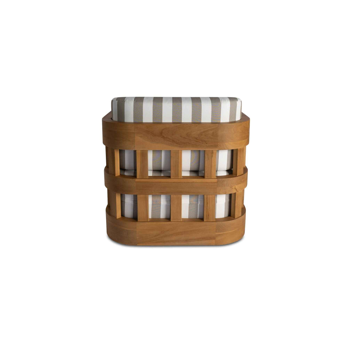 Adelaide Brown Stripe Outdoor Accent Chair
