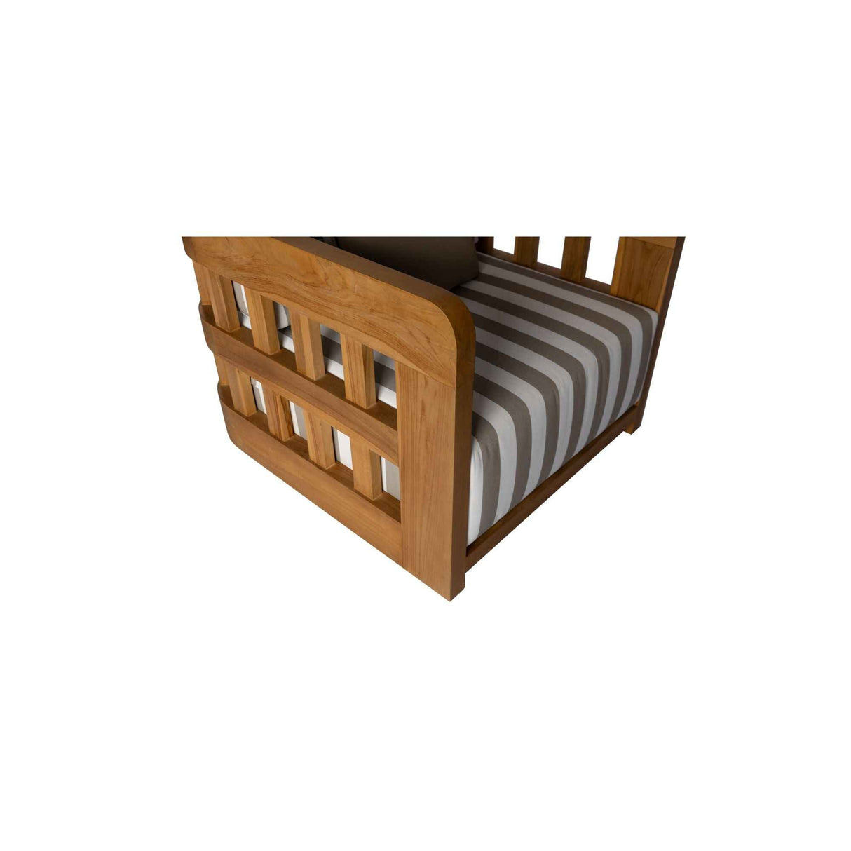 Adelaide Brown Stripe Outdoor Accent Chair