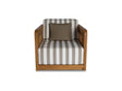 Adelaide Brown Stripe Outdoor Accent Chair
