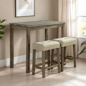 Adelaide Brown/Beige 3-Piece Dining Room Set by Furniture of America at Eve Furniture