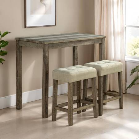Adelaide Brown/Beige 3-Piece Dining Room Set by Furniture of America at Eve Furniture