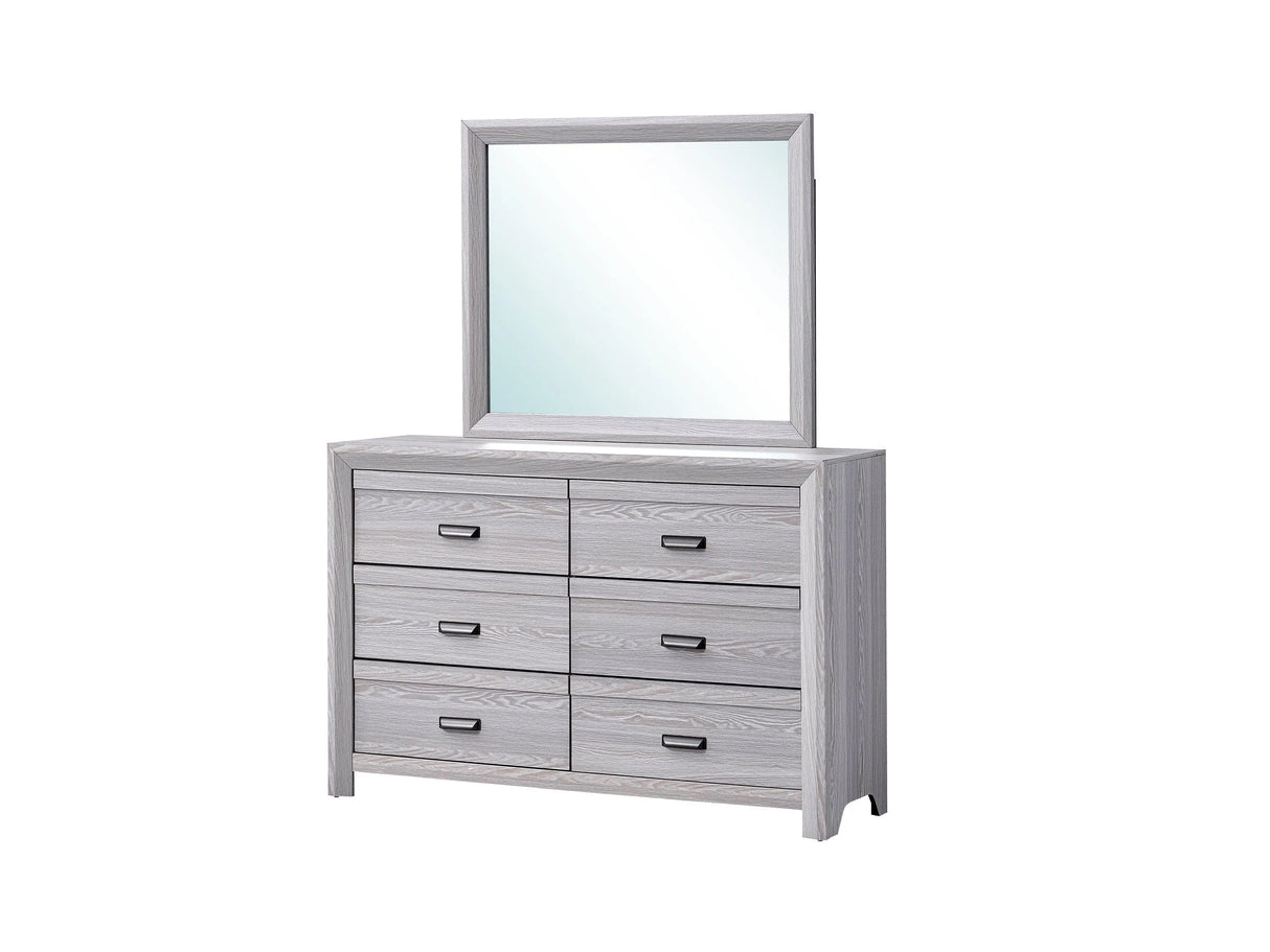 Adelaide Driftwood Dresser Mirror by Crown Mark at Eve Furniture