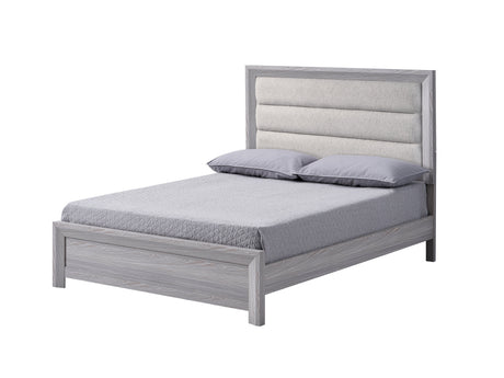 Adelaide Driftwood Full Upholstered Panel Bed by Crown Mark at Eve Furniture