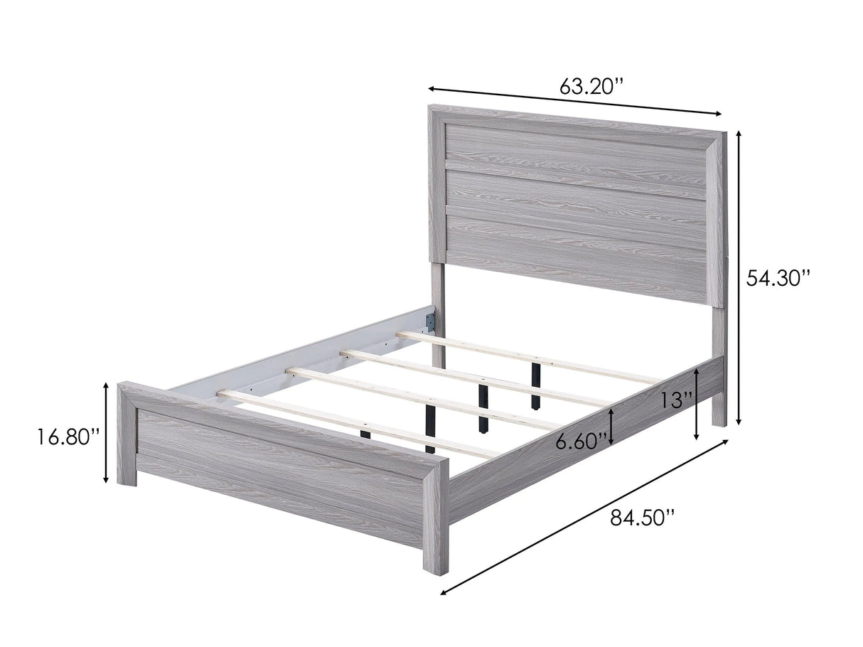 Adelaide Driftwood Queen Panel Bed by Crown Mark at Eve Furniture