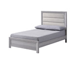Adelaide Driftwood Twin Upholstered Panel Bed by Crown Mark at Eve Furniture