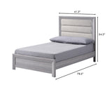 Adelaide Driftwood Upholstered Panel Youth Bedroom Set by Crown Mark at Eve Furniture