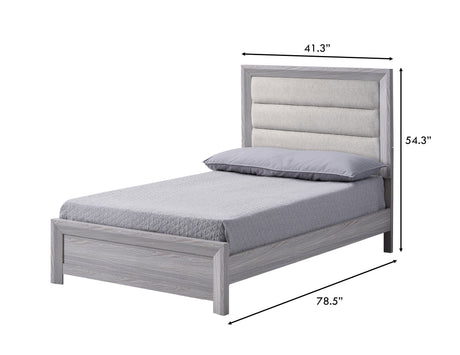 Adelaide Driftwood Upholstered Panel Youth Bedroom Set by Crown Mark at Eve Furniture