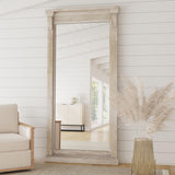 Adelaide Floor Mirror - Cream Wash by Classic Home at Eve Furniture