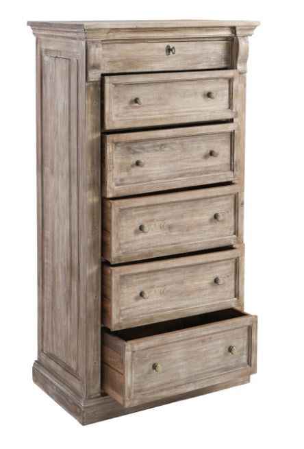Adelaide Natural Whitewash Chest by Classic Home at Eve Furniture