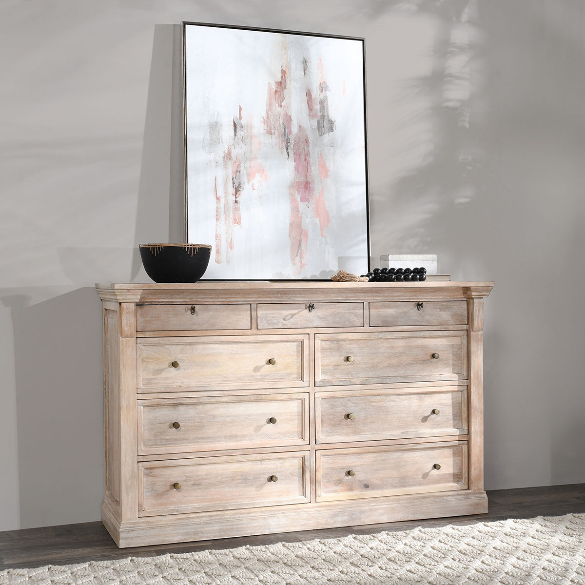 Adelaide Natural Whitewash Dresser by Classic Home at Eve Furniture