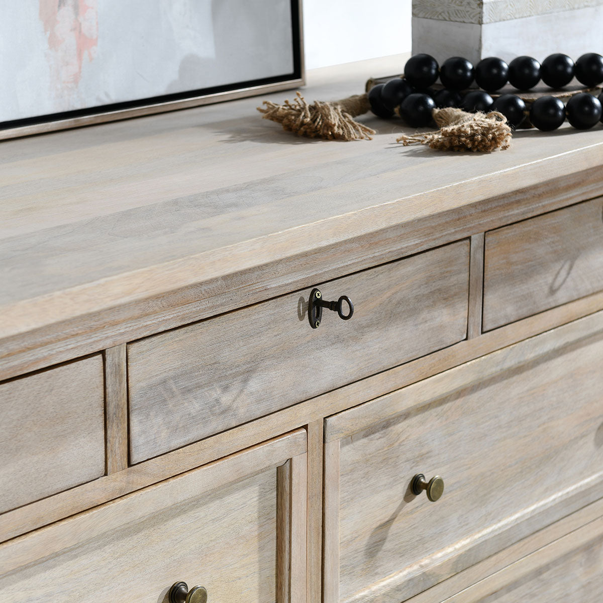 Adelaide Natural Whitewash Dresser by Classic Home at Eve Furniture