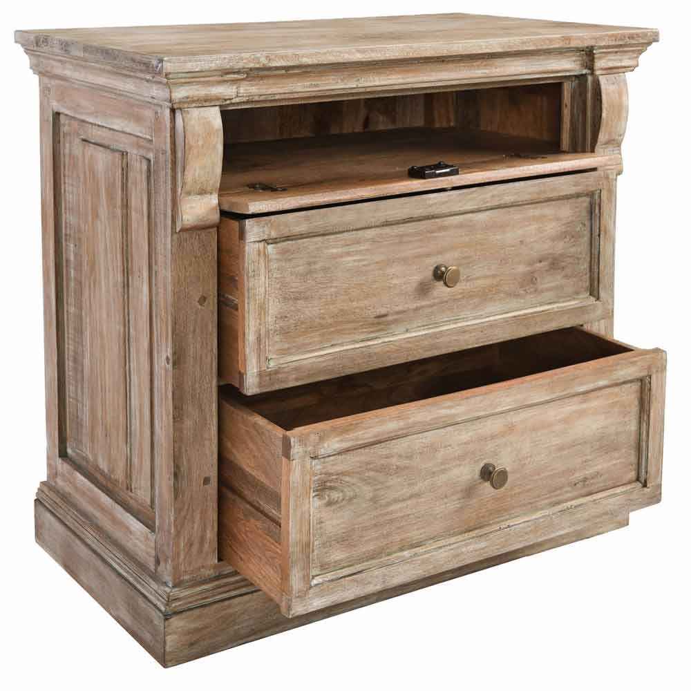 Adelaide Natural Whitewash Nightstand by Classic Home at Eve Furniture