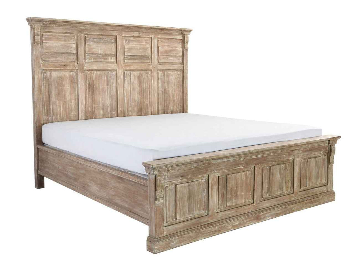 Adelaide Natural Whitewash Queen Bed by Classic Home at Eve Furniture