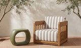 Adelaide Outdoor Accent Chair Brown Stripe by Moe's Home at Eve Furniture