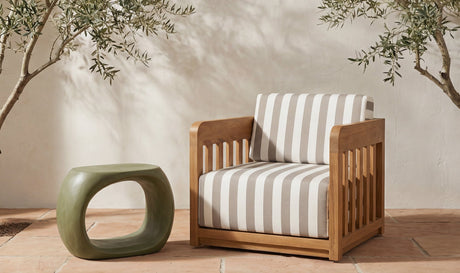 Adelaide Outdoor Accent Chair Brown Stripe by Moe's Home at Eve Furniture