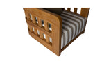 Adelaide Outdoor Accent Chair Brown Stripe by Moe's Home at Eve Furniture