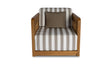 Adelaide Outdoor Accent Chair Brown Stripe by Moe's Home at Eve Furniture