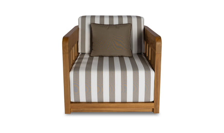 Adelaide Outdoor Accent Chair Brown Stripe by Moe's Home at Eve Furniture