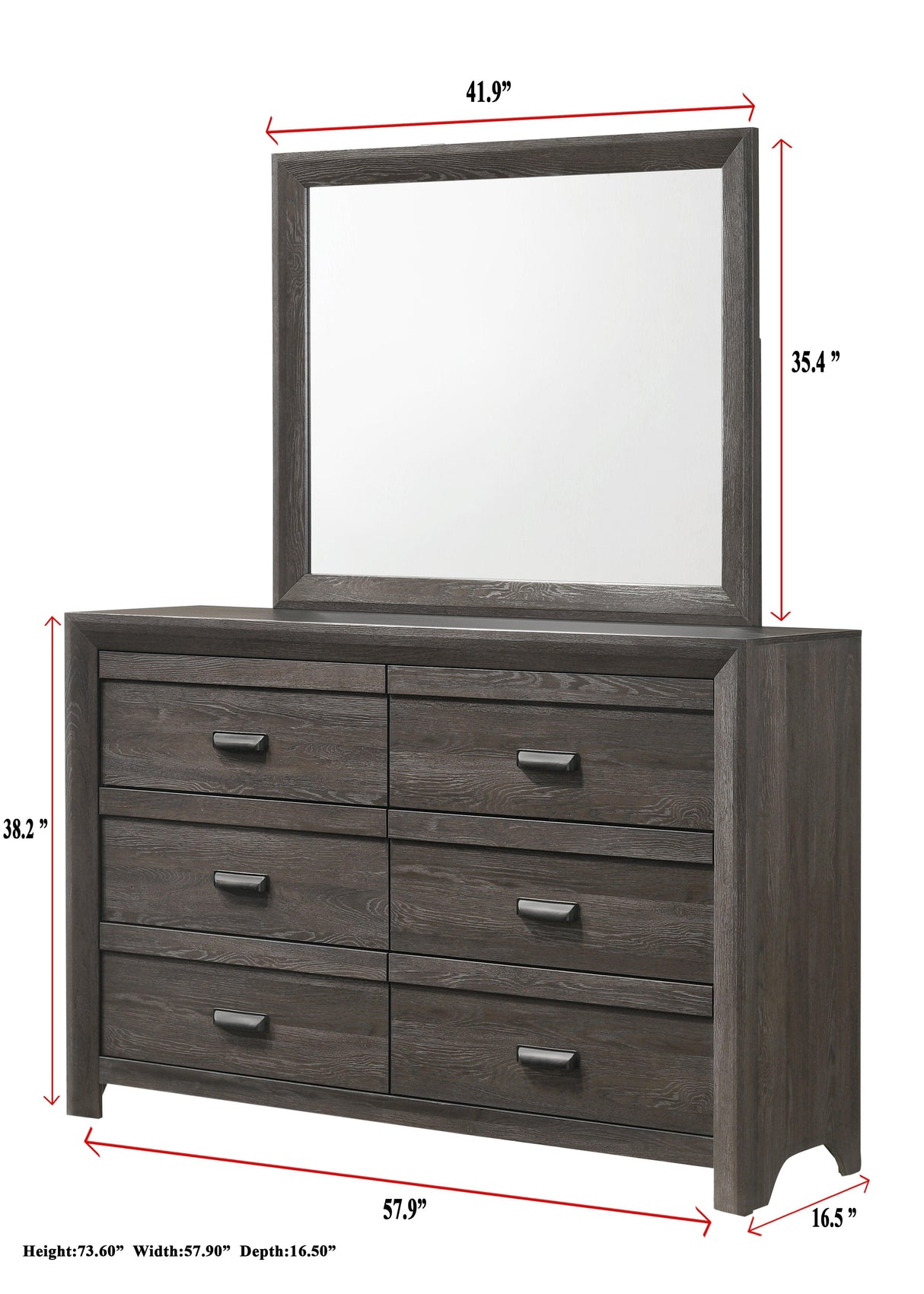 Adelaide Brown Dresser by Crown Mark at Eve Furniture