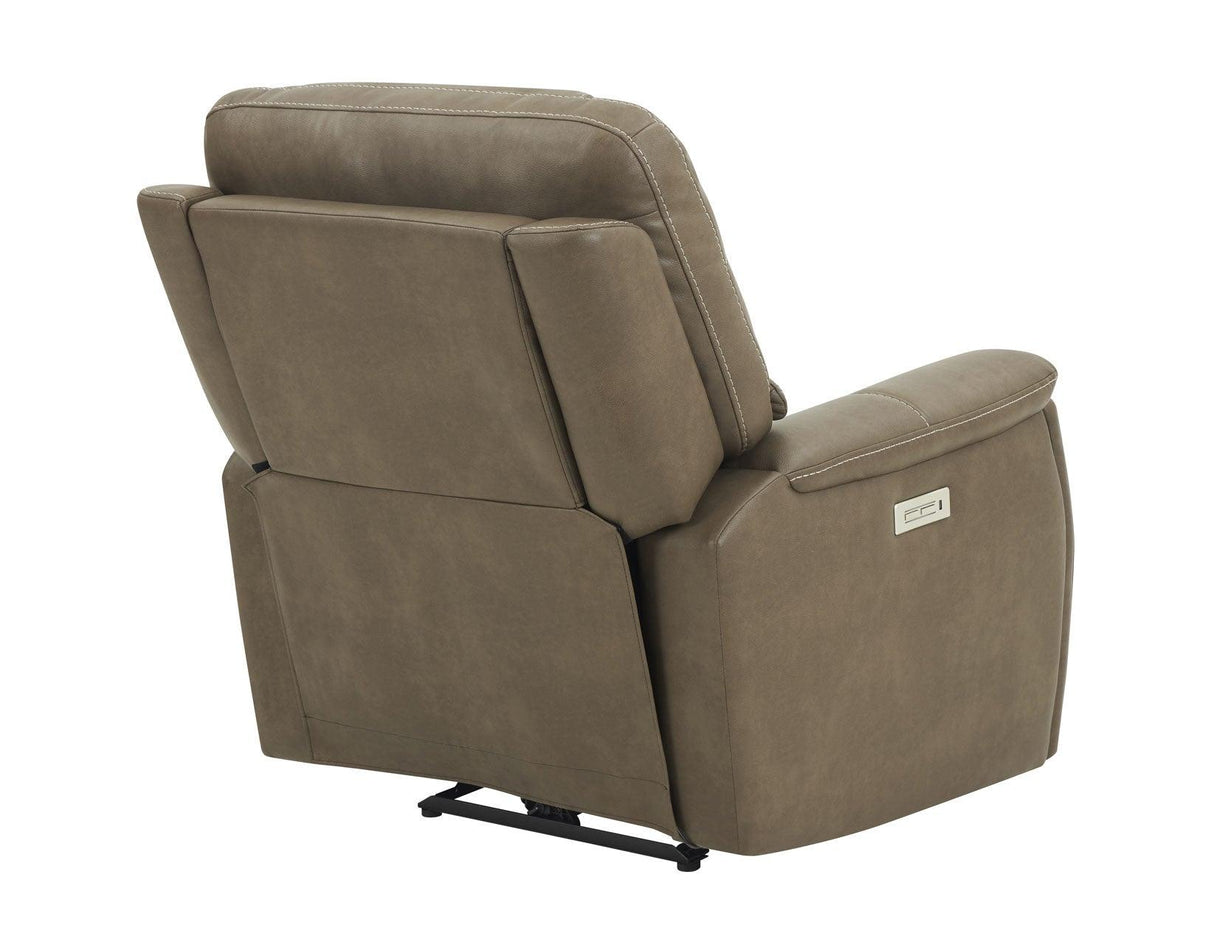 Adelaide Caramel Vegan Leather Dual-Power Zero-Gravity Recliner by Steve Silver at Eve Furniture