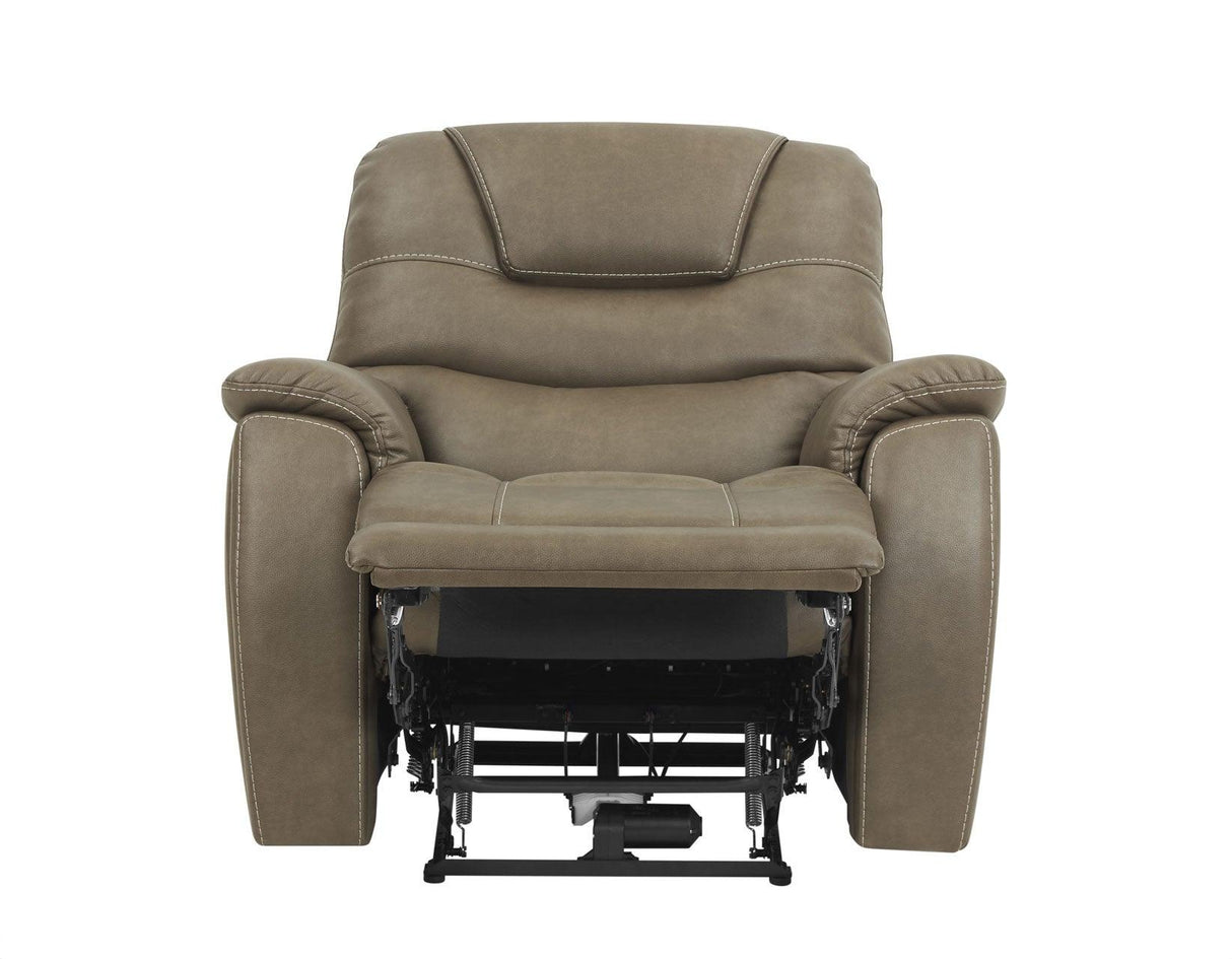 Adelaide Caramel Vegan Leather Dual-Power Zero-Gravity Recliner by Steve Silver at Eve Furniture