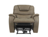 Adelaide Caramel Vegan Leather Dual-Power Zero-Gravity Recliner by Steve Silver at Eve Furniture