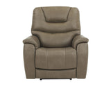 Adelaide Caramel Vegan Leather Dual-Power Zero-Gravity Recliner by Steve Silver at Eve Furniture