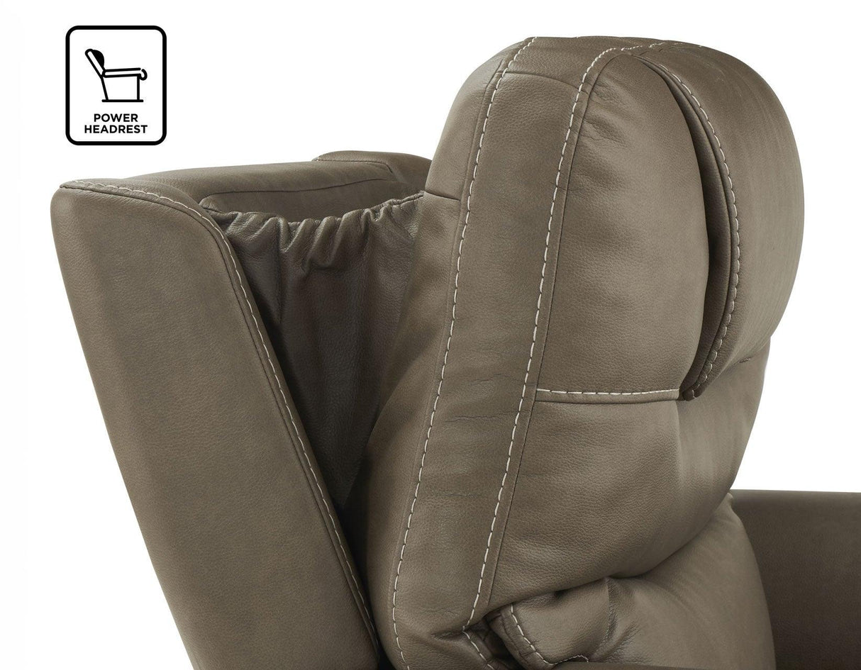 Adelaide Caramel Vegan Leather Dual-Power Zero-Gravity Recliner by Steve Silver at Eve Furniture