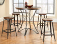 Adele Black/Natural Counter Height Dining Set by Steve Silver at Eve Furniture