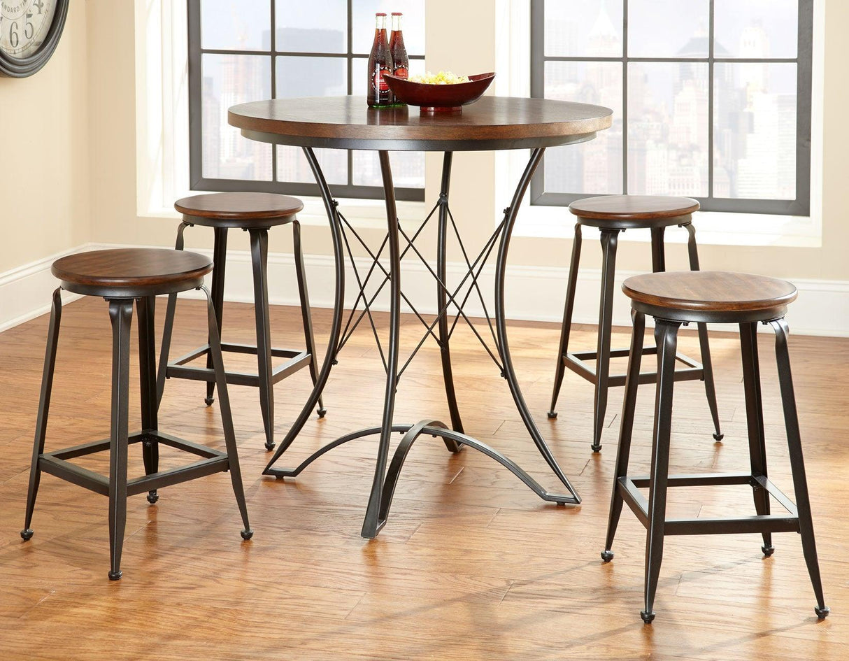 Adele 5-Piece Counter Dining Set(Table & 4 Stools) by Steve Silver at Eve Furniture