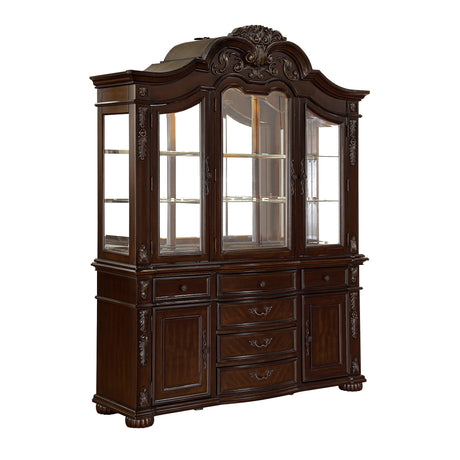 Adelina Cherry Buffet & Hutch by Homelegance at Eve Furniture