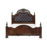 Adelina Cherry California King Poster Bed by Homelegance at Eve Furniture