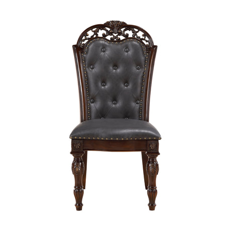 Adelina Cherry Double Pedestal Extendable Dining Room Set by Homelegance at Eve Furniture