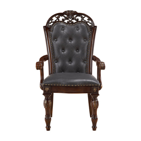 Adelina Cherry Double Pedestal Extendable Dining Room Set by Homelegance at Eve Furniture