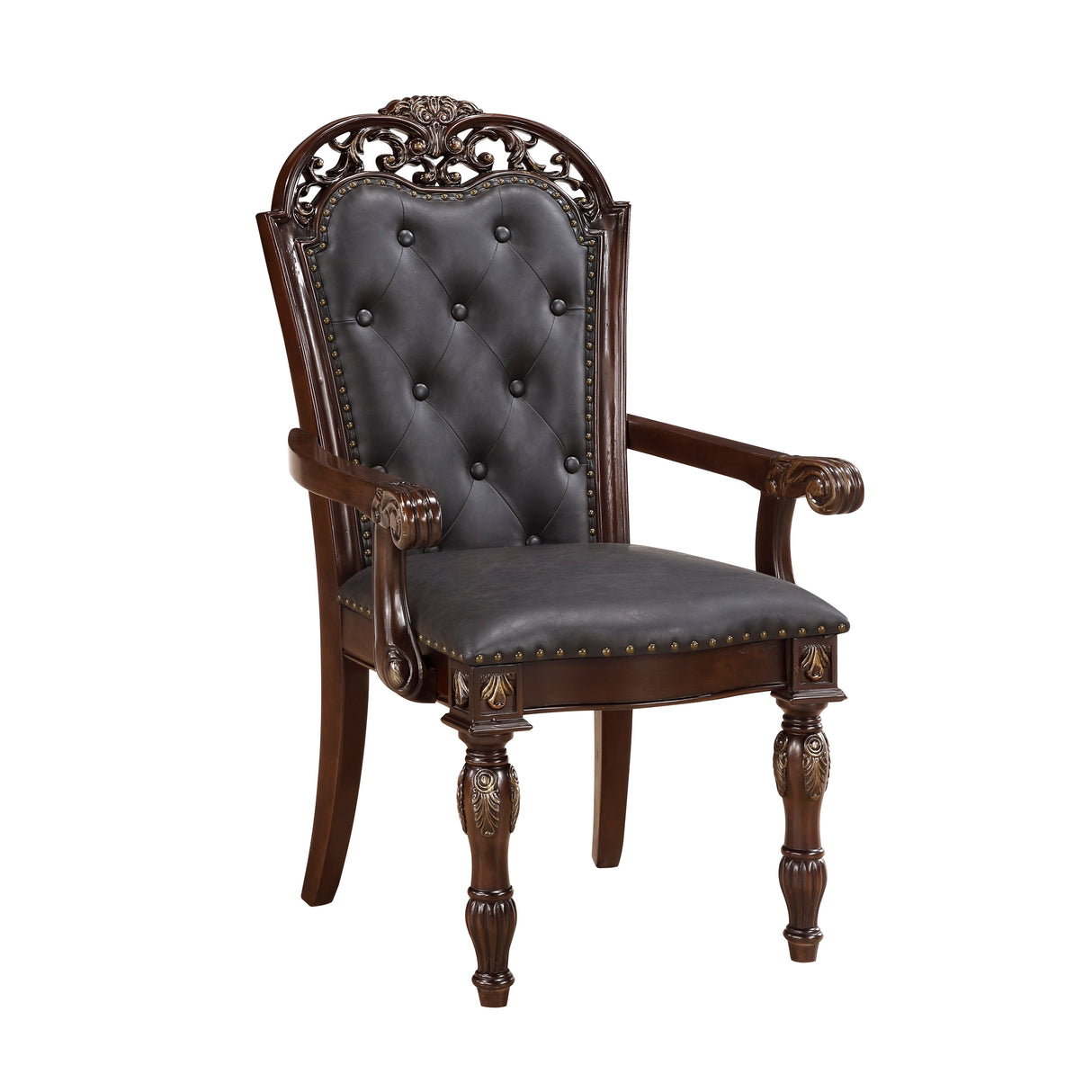 Adelina Cherry Double Pedestal Extendable Dining Room Set by Homelegance at Eve Furniture