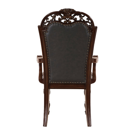 Adelina Cherry Double Pedestal Extendable Dining Room Set by Homelegance at Eve Furniture