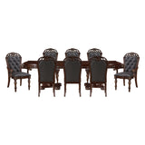 Adelina Cherry Double Pedestal Extendable Dining Room Set by Homelegance at Eve Furniture