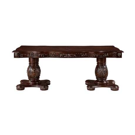Adelina Cherry Double Pedestal Extendable Dining Room Set by Homelegance at Eve Furniture