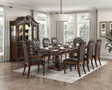 Adelina Cherry Double Pedestal Extendable Dining Table by Homelegance at Eve Furniture