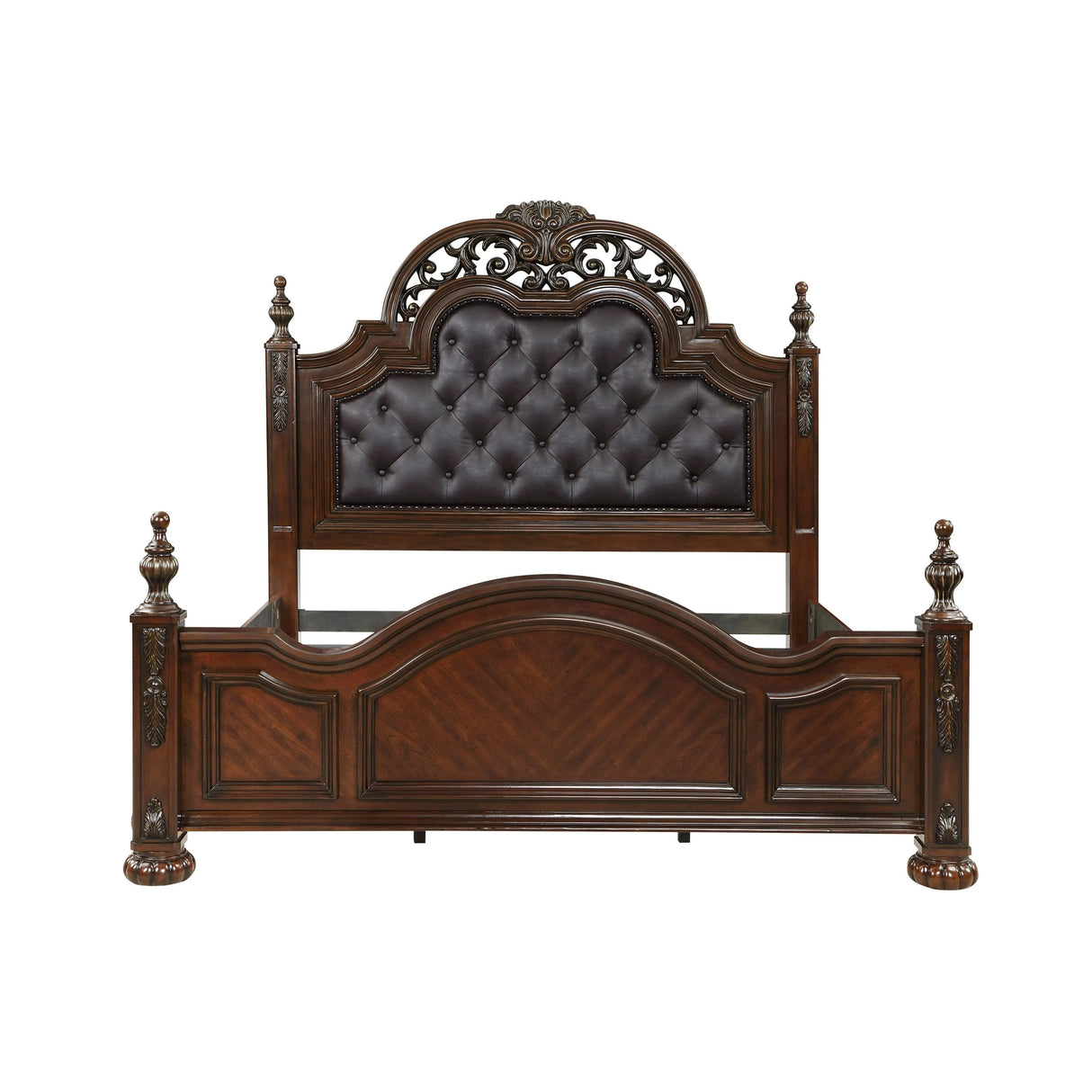 Adelina Cherry Eastern King Bed by Homelegance at Eve Furniture