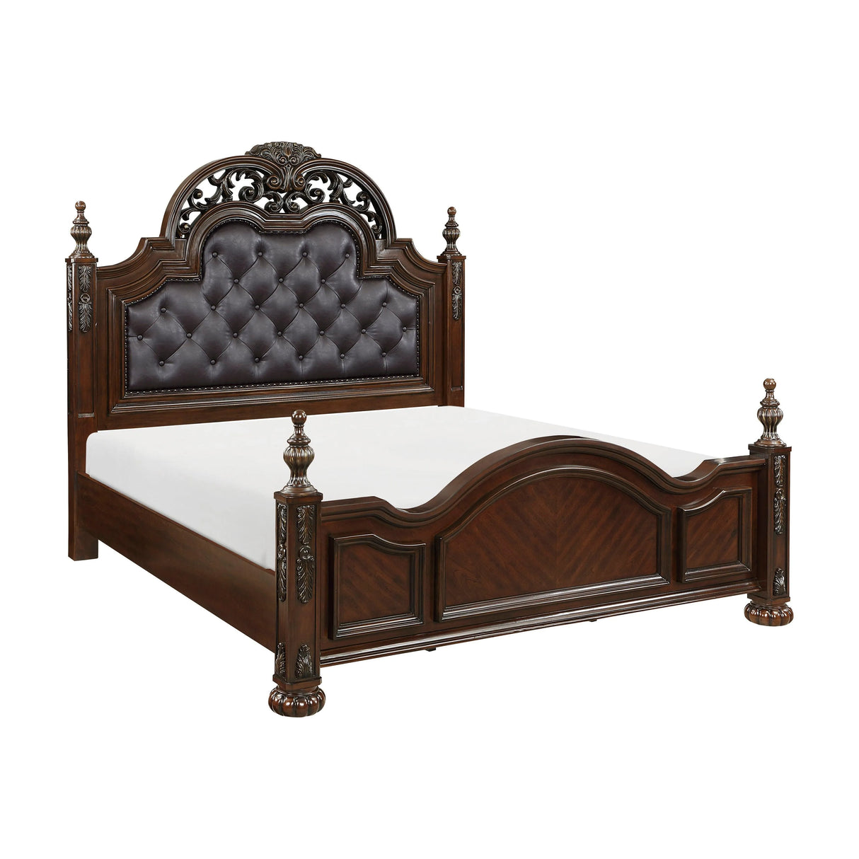 Adelina Cherry Eastern King Bed by Homelegance at Eve Furniture