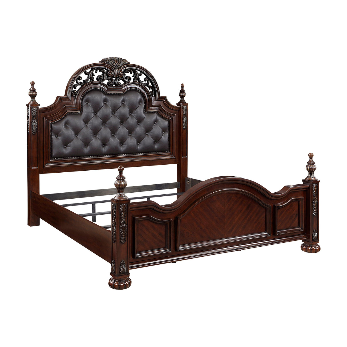 Adelina Cherry Eastern King Bed by Homelegance at Eve Furniture