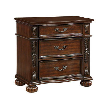 Adelina Cherry Nightstand by Homelegance at Eve Furniture
